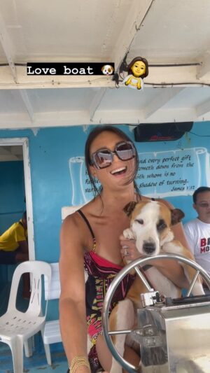 BB. Gandanghari Instagram - #LoveBoat: sailing…. thru life💞
.
What beholds us⁉️ 
Only God knows bogart🐶
for He is the Captain of this rescue ship❣️🚢 
.
Thank you Shai of @pettogotransportation for Bogart’s safe land and sea travel. 🙏 
.
#BBGandanghari #Bogart #Rescue #RescueDog #RescueMom #Furbaby #Furmama #Boatride 💯