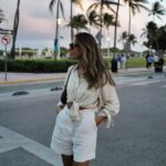 Bárbara Corby Instagram - Just love sunsets and palm trees 🌴 @almande.label #miamibeach #almandesummer