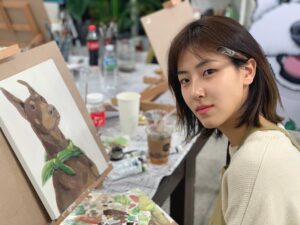Bae Da-bin Instagram - 안 그래도 귀여운데 자세히 들여다보니까 더 사랑스러운 우리 멍멍이,내 라이 #버킷리스트#유화그리기