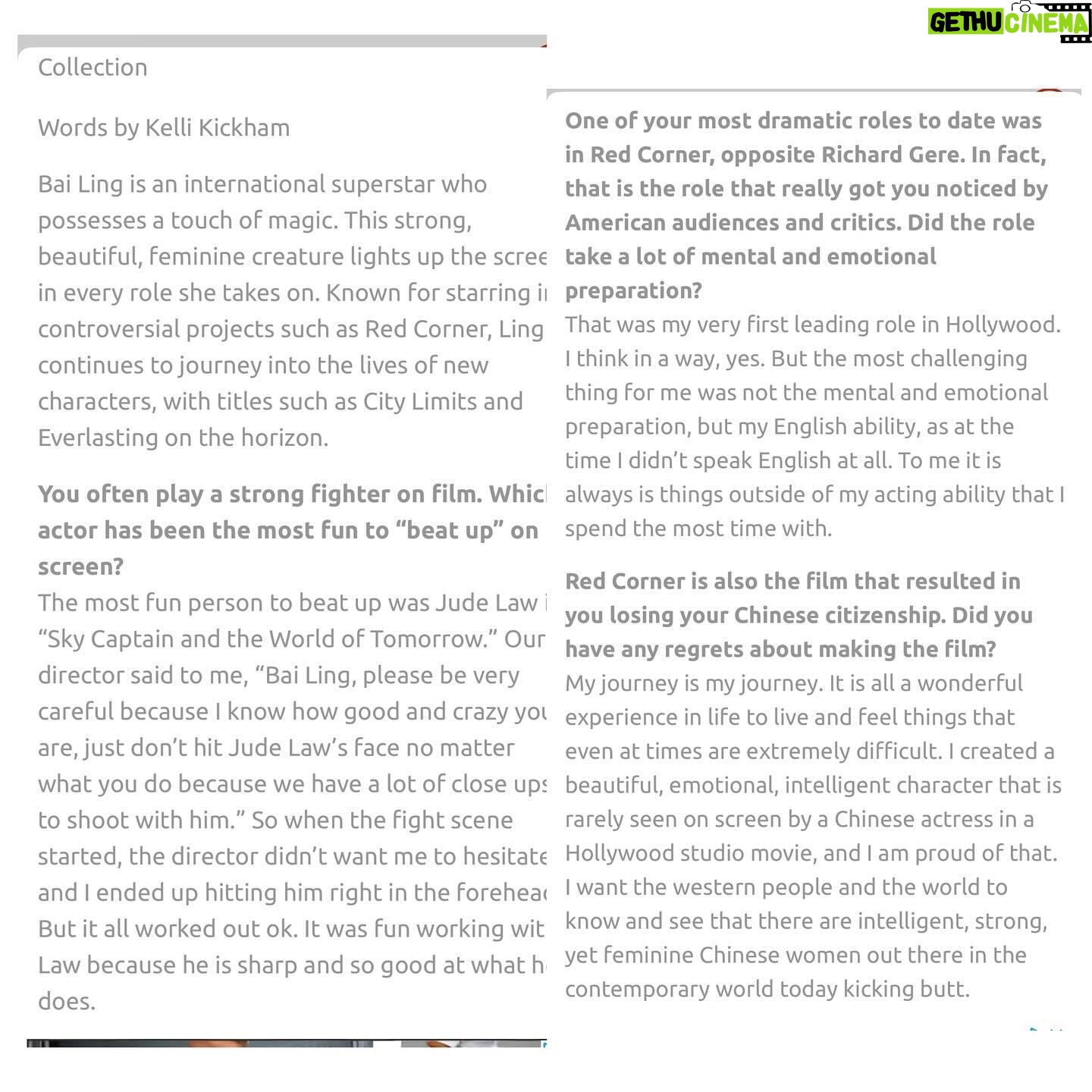 Bai Ling Instagram - Wonderful article 4pics please read. So you get to know all parts of me. And Subscribe me I have a lives how this Friday 10pm Los Angeles time at the Hollywood Show. Tonight around 6:35pm I am going to the #magiccastle and will do a little live for you please turn in. And see you the weekend 7th 8th at the #hollywoodshow in burbank #marriott Thank my friend send me this martial on #basicmagazine and decided to share it with you. Hope it will #inspire yield and get you to know the many parts of me as bother #actress and also as a person. Been so busy but will post you some wonderful videos and pics of my trip to #vienna #austria was a wonderful trip to see the world of #europe . Click the link in my bio for the beautiful #fashion I created for you #bailinghollywoodshop @bailinghollywoodpopularshop @quarantineromancee Cookie: Be proud of who we are, because our uniqueness we contribute our unique light and energy to make this world a bright colorful #amazing place for us all to live and enjoy. #beproud and #beyou . Love from #hollywood πππ #bailing #fashionblogger #style #bailingmovie #bailingfashion #healthylifestyle #workoutmotivation #gym #abs #η½ιι»ε½± #η½ιζε° #η½ιηε°θ »θ
° #η½ιεη #η½ιθͺι