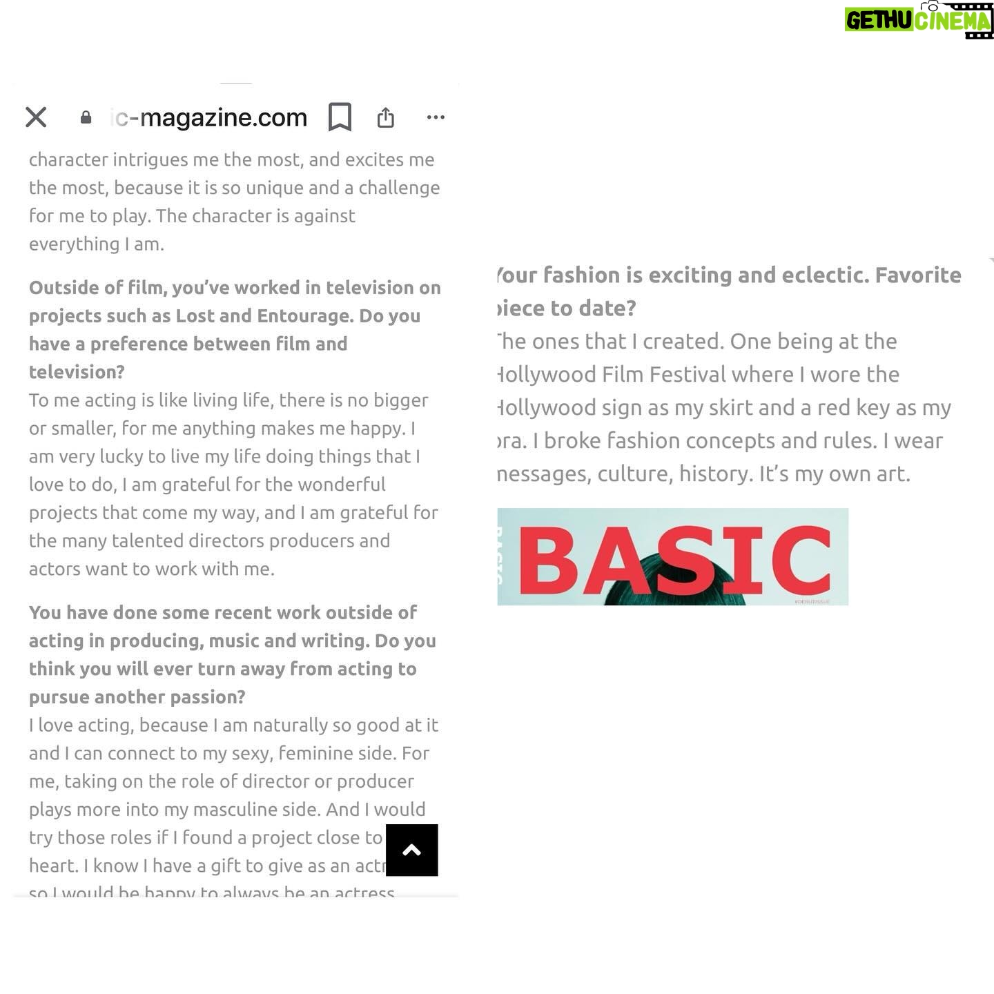 Bai Ling Instagram - Wonderful article 4pics please read. So you get to know all parts of me. And Subscribe me I have a lives how this Friday 10pm Los Angeles time at the Hollywood Show. Tonight around 6:35pm I am going to the #magiccastle and will do a little live for you please turn in. And see you the weekend 7th 8th at the #hollywoodshow in burbank #marriott Thank my friend send me this martial on #basicmagazine and decided to share it with you. Hope it will #inspire yield and get you to know the many parts of me as bother #actress and also as a person. Been so busy but will post you some wonderful videos and pics of my trip to #vienna #austria was a wonderful trip to see the world of #europe . Click the link in my bio for the beautiful #fashion I created for you #bailinghollywoodshop @bailinghollywoodpopularshop @quarantineromancee Cookie: Be proud of who we are, because our uniqueness we contribute our unique light and energy to make this world a bright colorful #amazing place for us all to live and enjoy. #beproud and #beyou . Love from #hollywood πππ #bailing #fashionblogger #style #bailingmovie #bailingfashion #healthylifestyle #workoutmotivation #gym #abs #η½ιι»ε½± #η½ιζε° #η½ιηε°θ »θ
° #η½ιεη #η½ιθͺι