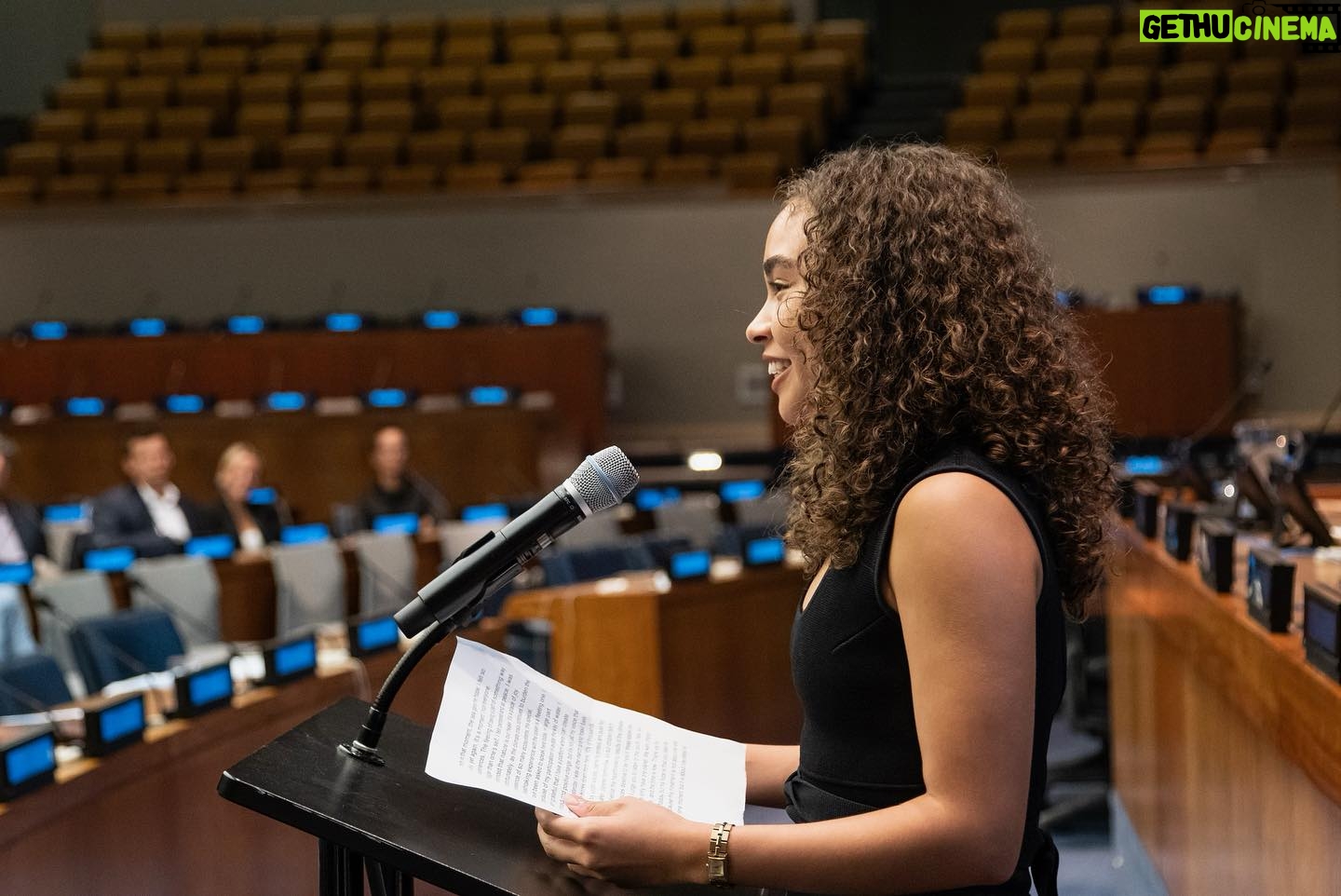 Bailey Bass Instagram - Some photos from my time at the UN. Very grateful for the opportunity to speak on Ocean Rights. Thank you @danniwashington and @theoceanrace for inviting meπ€πβ¨π± *excerpt of my speech in my reels*