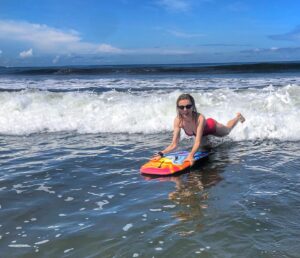 Bar Paly Instagram - I was today years old when I tried #BoogieBoarding for the first time… & now I feel I’ve missed out on so many years of tiny wave riding 😂🌊😅#BetterLateThanNever