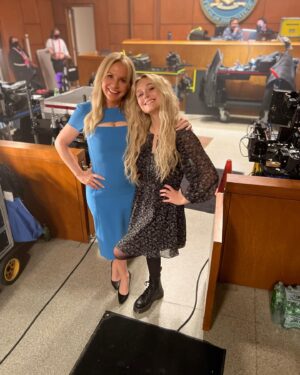 Barbara Alyn Woods Instagram - @chuckyisreal season 2 BTS!  FINALE WEDNESDAY AT 9/8c on @usa_network & @syfy ! 🔪 🩸 🔪🩸🔪