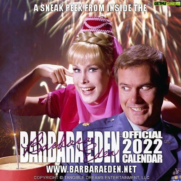 Barbara Eden - 4.9K Likes - I've been notified that we are down to the last 50 of my Limited Edition 2022 Wall Calendars! I remember last year they were gone in a matter of days. So this is the last opportunity to have one for yourself before they go >poof< in a cloud of pink smoke! Will you find room for me on your wall in 2022? -B #barbaraeden
#idreamofjeannie
#HarperValleyPTA #shopbarbaraedennet