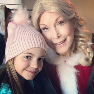 Barbara Eden Instagram - Darling Rhys (one of my costars) and I on set. -B #behindthescenes #christmasmovie #work