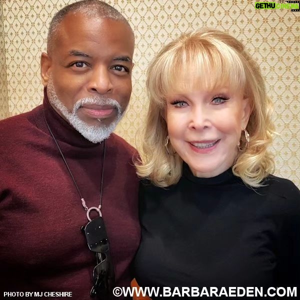 Barbara Eden - 4.3K Likes - Look who I saw this past weekend! The wonderful LeVar Burton! From Roots to Reading Rainbow, Star Trek: The Next Generation, and so much more! Such a delight to meet him! -B
#levarburton
#startrektng #readingrainbow #Roots #idreamofjeannie #barbaraeden