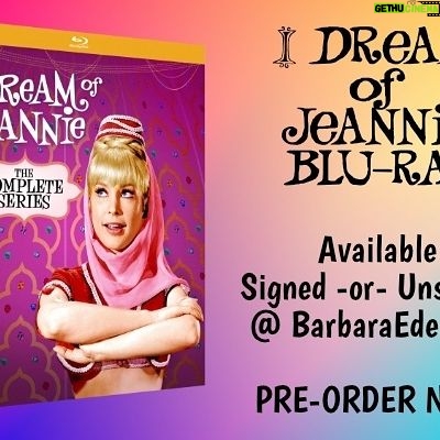 Barbara Eden - 4K Likes - >Blink< Your wish is granted! I Dream of Jeannie: The Complete Series is coming to Blu-Ray September 21, 2021! Signed or Unsigned copies available. Yippeee! -B #shopbarbaraedennet