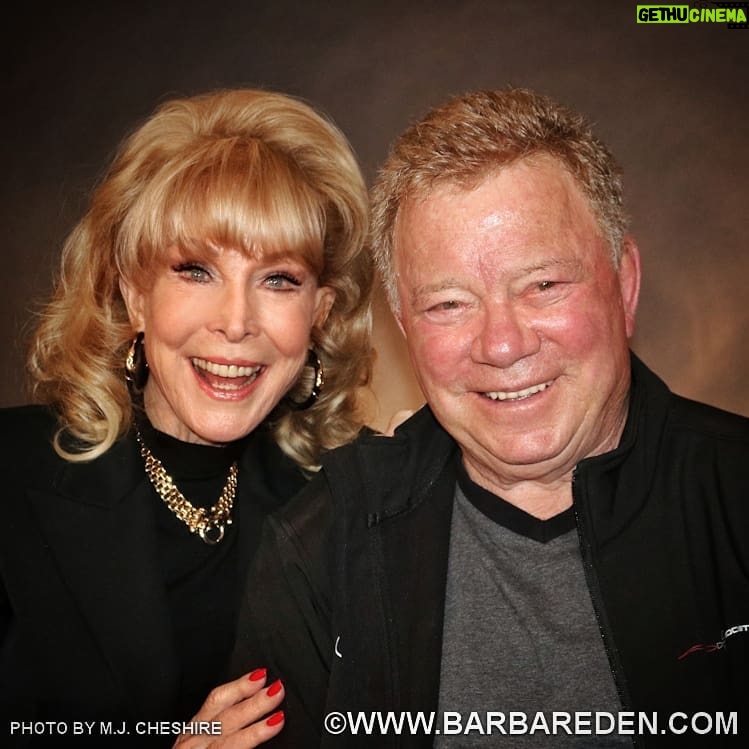 Barbara Eden - 6.6K Likes - Look who I ran into on Saturday!!! It's William Shatner!! We did a TV movie together a while back, "Deadman's Island." A fun "who dunnit?!" murder mystery. It was great seeing him again! -B #williamshatner #barbaraeden #captiankirk #startrek #idreamofjeannie