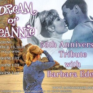 Barbara Eden Instagram - Tomorrow evening the magic returns! 

I hope you will join me on my verified Facebook page at 8:00pm tomorrow night then here at 8:30pm EDT, for a repeat of this fun tribute my dear friend @pattersonlundquist put together over the past few days! 

I was so excited to be able to do something for you, my fans; especially during a time when so many are facing an extended duration of solitude. So when Patterson told me his idea and sent the material to me, I just knew it would be the perfect way for us to do this! 

Members of my official fan club, keep an eye on your email for something special tonight (for official fan club members only)! 

My love to everyone! My thanks to all of you for keeping the magic alive all these years! 

Will you come back with me to the island one more time? -Barbara 

#idreamofjeannie #anniversary #tribute #barbaraeden #ClassicTV #nostalgia #fans #allmylove