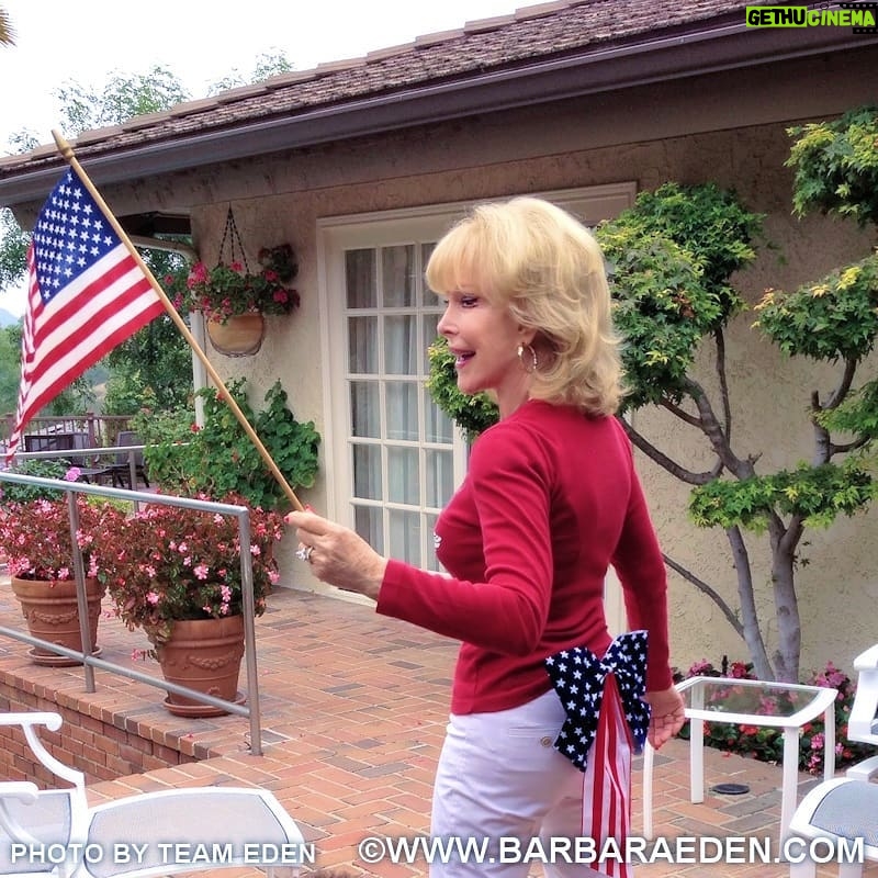 Barbara Eden - 6.7K Likes - Here's to another 4th of July! Happy Independence Day America! I'm so proud to be an American! I hope all my American friends and fans home and abroad have a wonderful day today! XO -B