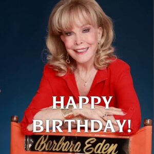 Barbara Eden Instagram - Let's all take a moment to wish our favorite blonde, Hollywood and entertainment icon Barbara Eden a very VERY Happy Birthday today! 

Share your birthday wishes for Ms. Eden here as she celebrates her 92nd Birthday! -Team Eden