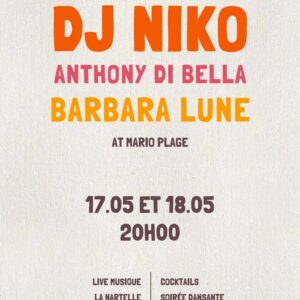 Barbara Lune Instagram - Le week-end démarre ce soir chez @marioplage les amis 

On compte sur votre présence pour partager un pur moment de bonheur musicale dans un cadre paradisiaque 🎶🎶🎶

Live Session 🎤🎤🎤 @barbaralune_officiel @anthony_di_bellamusic 

DJ Session @djniko_sainttropez