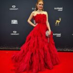 Barbara Meier Instagram - ✨Bambi 2023✨ What a magical night ✨ dress: @evapoleschinski diamonds: @messika hair: @cyrillzen #bambi #bambi2023 @bambi_awards #gown #redcarpet #messika #evapoleschinski #awards