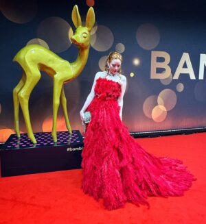 Barbara Meier Instagram - ✨Bambi 2023✨

What a magical night ✨ 

dress: @evapoleschinski 
diamonds: @messika 
hair: @cyrillzen 

#bambi #bambi2023 @bambi_awards #gown #redcarpet #messika #evapoleschinski #awards