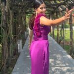 Bavithra B Instagram - 💟 Beautiful and sexy purple gown by the best @oshinanil