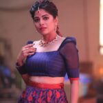 Bavithra B Instagram - Favourite one Outfit @oshinanil Photography @s.a_arun_ #misssouthindia2017 #misssouthindia #suntv #suntvanchor #ranjithame #ranjithameonsuntv #singapenne #singapenneonsuntv #bavithra #singapennemithra