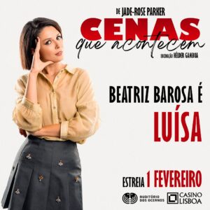 Beatriz Barosa Instagram - Mal posso esperar que conheçam a Luisinha e a sua surpreendente família! 💫💋🎁

CENAS QUE ACONTECEM no @casinolisboa , a partir de 1 de Fevereiro 🍾

Querem oferecer presentes originais neste Natal? Então, até dia 31 de Dezembro, comprem os vossos bilhetes com o código BAROSA20 e beneficiem de 20% de desconto! 🎟️ Bilhetes já disponíveis em @ticketlinept e locais habituais. 🤗