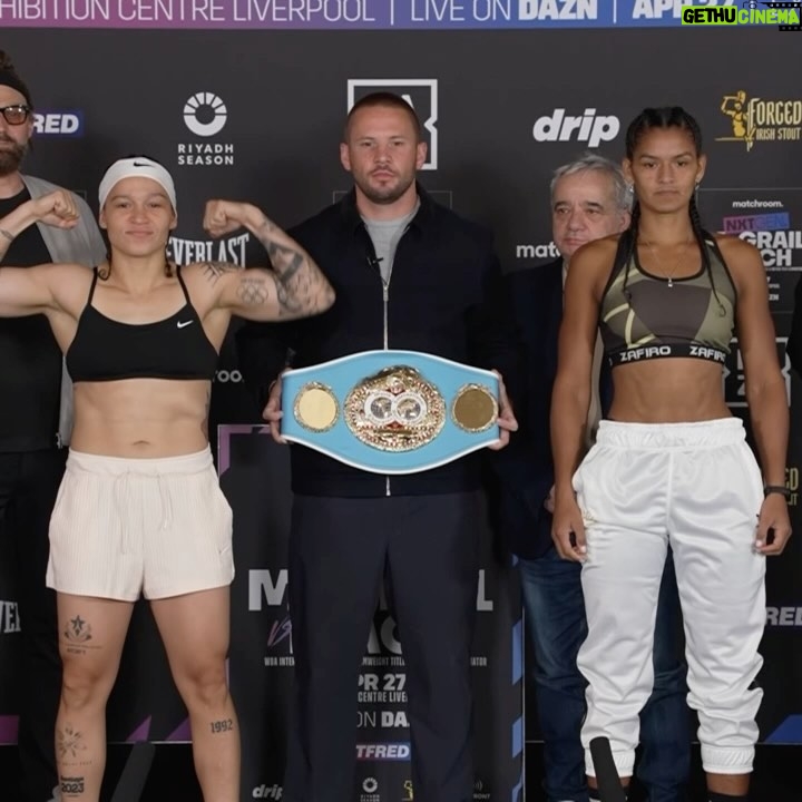 Beatriz Ferreira - 3.8K Likes - 𝗟𝗼𝗰𝗸𝗲𝗱 𝗶𝗻 𝗮𝗻𝗱 𝗟𝗢𝗔𝗗𝗘𝗗 🔒
Do not miss the #McGrailLeach card LIVE from Liverpool tomorrow night 🍿
April 27, LIVE on DAZN. Click the link in bio 🔗