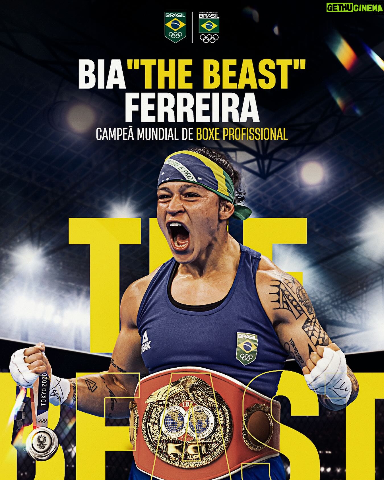 Beatriz Ferreira - 8.5K Likes - ELA FEZ HISTÓRIA! 🇧🇷🥊
Em Liverpool, Bia Ferreira venceu a argentina Yanina Lescano e conquistou o cinturão peso-leve da Federação Internacional de Boxe (IBF). 👏
Com o título, a brasileira se tornou a primeira medalhista olímpica do país a ser campeã mundial no boxe profissional. 🤩
Parabéns, @beatrizferreira60kg! Você é gigante!!! 💚💛
#Boxe #TimeBrasil