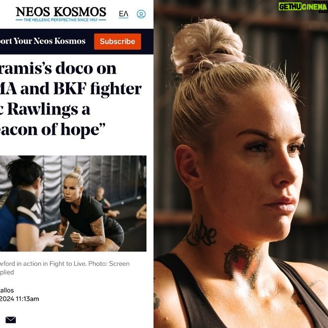 Bec Rawlings Instagram - ๐ย Check out this article on Fight To Live by Neos Kosmos! ๐ Link below for all the details. https://neoskosmos.com/en/2024/04/10/life/film/filmmaker-tom-haramiss-doco-on-mma-and-bkf-fighter-bec-rawlings-a-beacon-of-hope/ ๐ฉ๐ฝโ๐ปย @oliviasromano #fighttolive #neoskosmos #article #documentaryfilm #survivorstories #ufcchampion #domesticviolencesurvivor #goldcoastfilmfestival #innerwestfilmfest #melbournepremiere #goldcoastscreening #australianfilm #cinemaevent #watchandshare