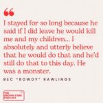 Bec Rawlings Instagram – 🎙️Tune in to @brownparkofficial for an inspiring episode featuring @rowdybec, chatting with @christoradio and @deluxemburger. Her journey is a testament to strength and triumph. 

🎟️ Don’t miss out on the live documentary premiere in Melbourne in just two days! Details in our story highlight.

🚨 Trigger Warning: This film addresses sensitive themes, including domestic violence, and may not be suitable for all viewers.

📍 SSIFF (Melbourne):
📅 Date: May 10th 2024

👩🏽‍💻 @oliviasromano

#inspiration #strength #triumph #documentarypremiere #melbourne #brownparkofficial #chat #journey #story #livestory #tickets #countdown
