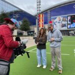 Becky James Instagram - HOW BOUT THEM COWBOYS 🤠 thank u @nfluk for an mental trip with stunning company (including reece) keep an eye out for some unhinged content coming to NFL soon xx 🇺🇸