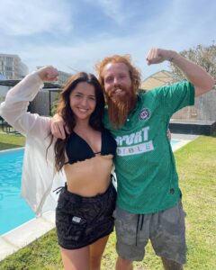 Becky James Instagram - truly lost for words. (makes a change) huge congrats to our russell and the entire team of absolute legends - what a mental achievement - can’t wrap my head around how any of this was possible but I’d like to believe that warm pint in senegal really pushed him to the finish xx je suis baffled.
