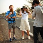 Becky James Instagram - I travelled to Africa to deliver Hardest Geezer a pint from his local pub. let’s be real, the man deserved a pint. huge thank you to russell and his team for allowing us to join such an mental mission, @the.goose.worthing pub for letting us literally steal a pint and james connor & charlie who went along with a very daft idea. 🤌🏼 peace, love, worthing pints X (don’t forget to donate what you can to russ - link in his bio @hardestgeezer)