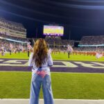 Becky James Instagram - HOW BOUT THEM COWBOYS 🤠 thank u @nfluk for an mental trip with stunning company (including reece) keep an eye out for some unhinged content coming to NFL soon xx 🇺🇸