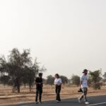 Becky James Instagram - I travelled to Africa to deliver Hardest Geezer a pint from his local pub. let’s be real, the man deserved a pint. huge thank you to russell and his team for allowing us to join such an mental mission, @the.goose.worthing pub for letting us literally steal a pint and james connor & charlie who went along with a very daft idea. 🤌🏼 peace, love, worthing pints X (don’t forget to donate what you can to russ - link in his bio @hardestgeezer)