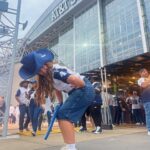 Becky James Instagram - HOW BOUT THEM COWBOYS 🤠 thank u @nfluk for an mental trip with stunning company (including reece) keep an eye out for some unhinged content coming to NFL soon xx 🇺🇸