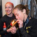 Becky Sauerbrunn Instagram - Photo Dump! Hugs. Beers. Stogies. Trophies. What a weekend! Love these ladies! 🌹❤️🖤🌹