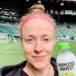 Becky Sauerbrunn Instagram - So, if you’ve ever had @harmlessharvest organic coconut water you know how refreshing the taste is. And with naturally occurring electrolytes and no added sugars, it’s also a drink you feel good hydrating with. Everything about it is next level…even how you *kick* it away when you’re done! #HarmlessHarvestHitsDifferent