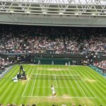Bel Powley Instagram – Thank you @bazaaruk @jaguar for a gorgeous day at Wimbledon 💚🎾 thank you @chercoulter @miumiu for my tennis lewk and @dayaruci @emilyenglemanmakeup 🎾💚💚💚💚💚💚💚💚💚💚💚💚💚 so fun!!!