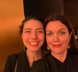 Bellamy Young Instagram - @ezramovie is OUT TODAY! 🎬🥰🥂❤️🎉
This film is such a GIFT: make time for it if it's playing near you. I am so awed by the whole team involved for creating such a special movie. And we had a TERRIFIC night celebrating them! TY, @katya.martin , for being the best #wingwoman, & to @scottkfoley & Malina for being the happiest surprise of seatmates, & to our dear @tonygoldwyn for putting his whole, beautiful heart into making  #Ezra a WONDERFUL film. Hope everyone is heading into  a fun weekend. I'm sending you all so much love! #EzraMovie ❤️💗❤️💗❤️