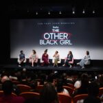 Bellamy Young Instagram - These incredible women. I bow down. 🔥👑🥰 It was HEAVEN to get to share an evening with my ladies of @theotherblackgirlhulu 💗 Our wonderful show came out during the strike last fall, so we never got to talk about it publicly. It felt soooo good to get to gather & share the show with folks- thank you so much @televisionacad for making that possible! And thank you to everyone who attended! We are so proud of #TheOtherBlackGirl !! And we hope everyone keeps enjoying it on @hulu ! Thank you also to my glam team for pulling together this fun look! Hope everyone is having a terrific Friday. I'm sending each of you so much love!! #TOBG #Emmy #FYC ❤️🎬📺🥰❤️🎉 @jessibutterfield makeup @johnnygaita hair @douglasmrwright stylist @michellerhee.nyc dress @paulandrew shoes @brandonblackwoodnyc bag @monies_official earrings & ring