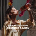 Benedita Pereira Instagram - Seja responsável, beba da garrafa com moderação. #santospopulares #santoantonio #saopedro #saojoao #prabaixotodosossantosajudam #rose #vinhoquesefoda @vinhoquesefoda 📸 @mariana_valle_zero