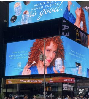 Bernadette Peters Instagram - Here I am in Times Square with my delicious Breyers!!!!