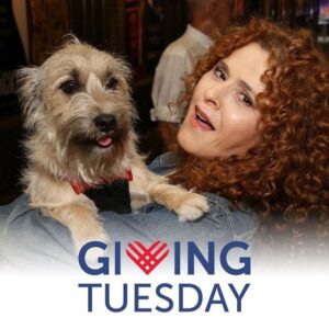Bernadette Peters Instagram - Today's the day — #GivingTuesday! Please consider a donation to @broadwaybarks and help us help those looking for their loving, furever homes. 

Donations can be made through the link in my bio!! Woof woof!