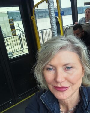 Beth Broderick Instagram - On the bus in LA! Go Metro! Happy Earth Day!#lametro
