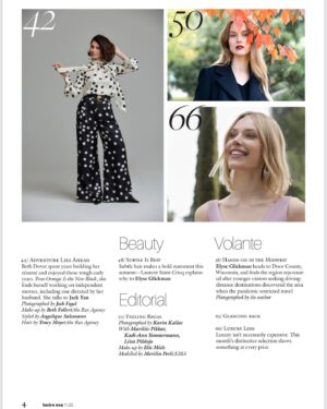 Beth Dover Instagram - Thank you @lucire for featuring me in your lovely magazine! And thank you to @bethfollertmakeup @josh_fogel @whitemonkeystyle @tracymoyerhair for making me look cute 💗
