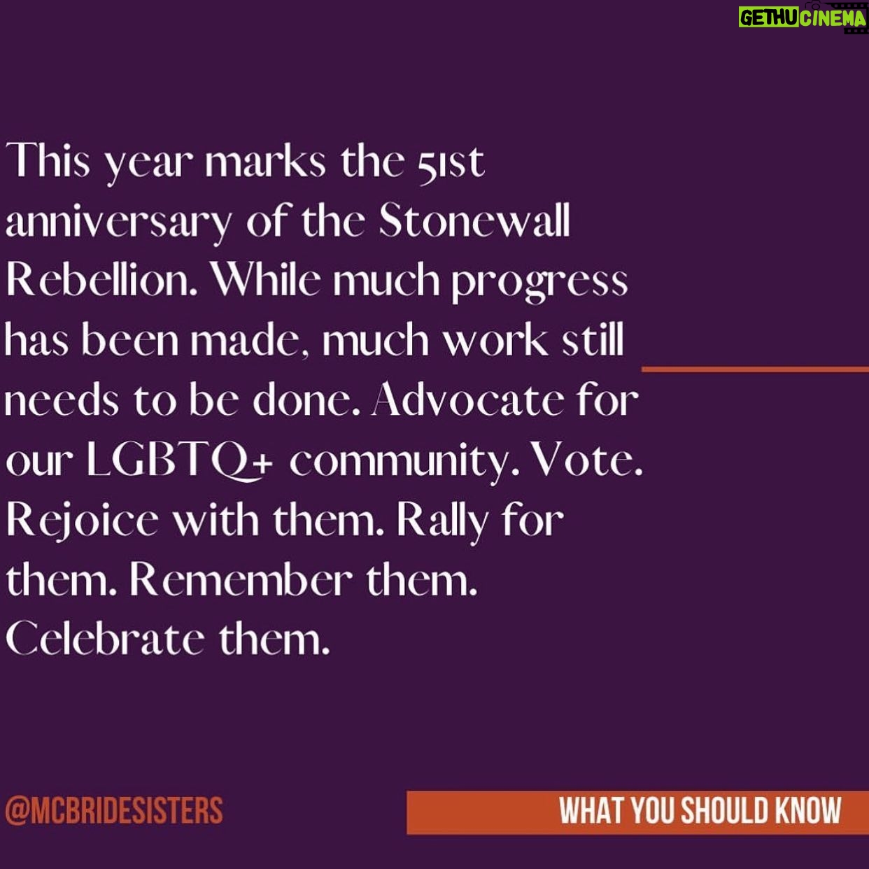 Beth Littleford Instagram - Happy Pride, everyone! Thank you @mcbridesisters for this valuable information. #pride #stonewall