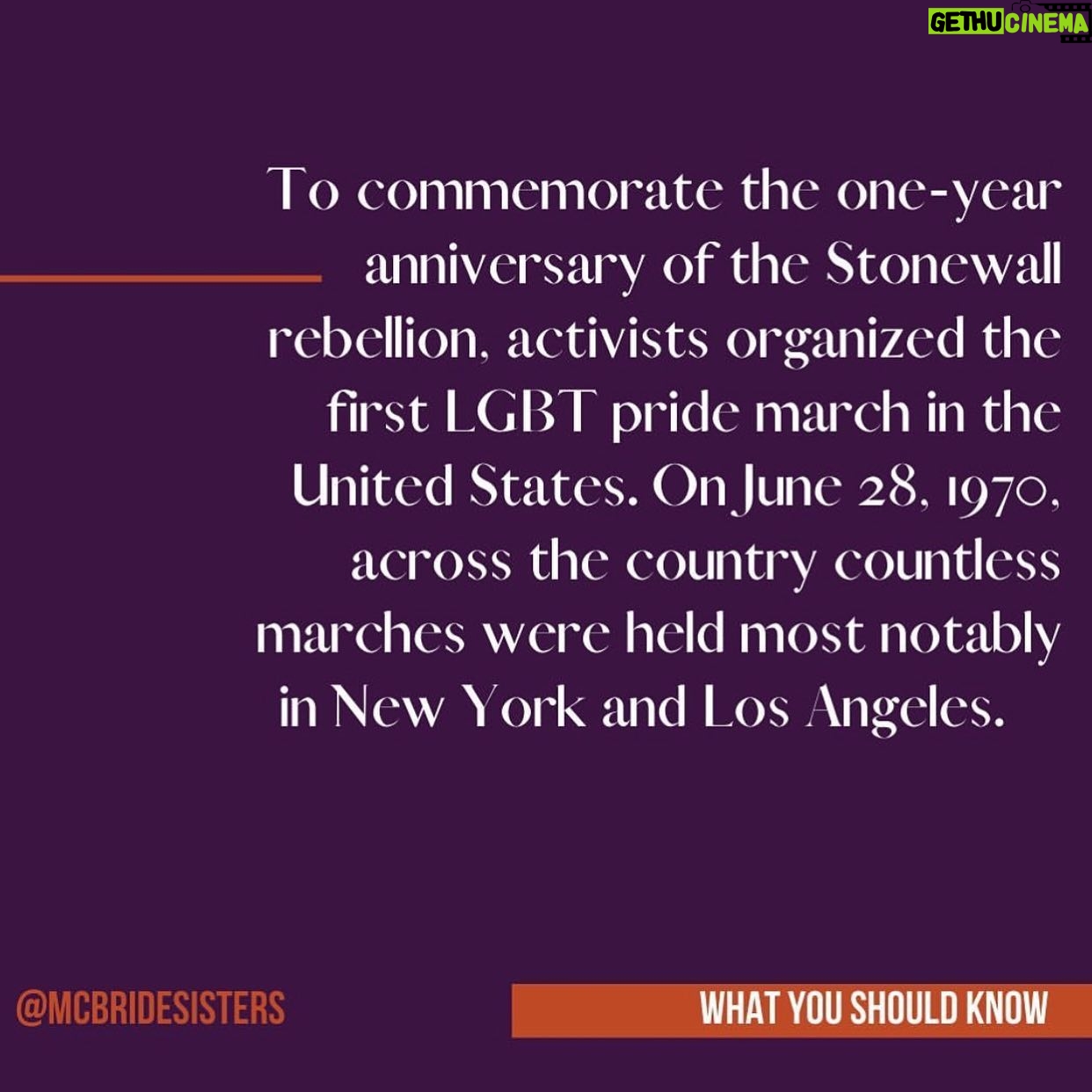 Beth Littleford Instagram - Happy Pride, everyone! Thank you @mcbridesisters for this valuable information. #pride #stonewall