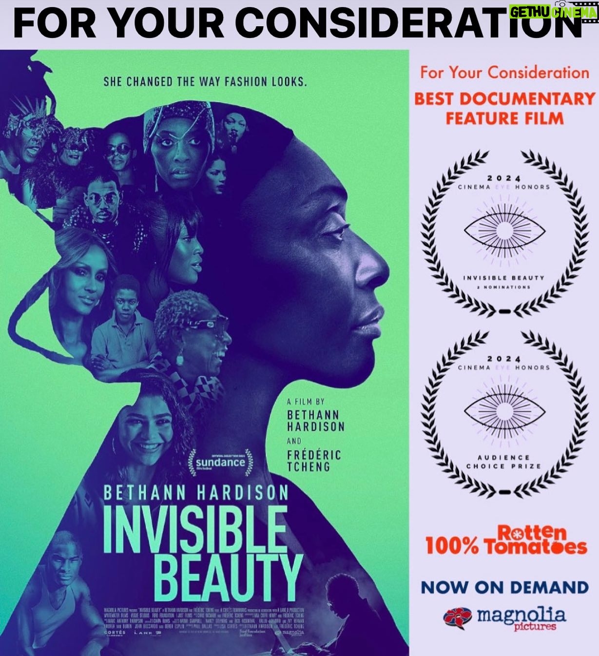 Bethann Hardison Instagram - • 100% Fresh from film critics on Rotten Tomatoes • 2X Nominee – Cinema Eye Honors • Cinema Eye Honors – Audience Choice Prize – Nominee • Unforgettables Honoree (Bethann Hardison) – Cinema Eye Honors