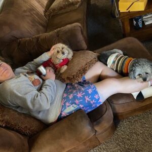Betsy Sodaro Instagram - Nothing like pounding @redbull and chilling with dogs. Trust me… we went WILD.