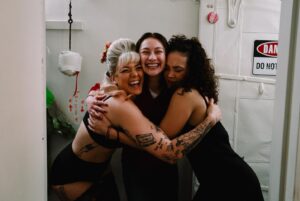 Betty Who Instagram - some moments from my last day at the Walter Kerr 😭🚂🍷
i am endlessly grateful i got to ride that train to the end of the line with my new and now forever family @hadestown 
i think it’s gonna take me a while to stop constantly running steps and songs in my head getting ready for that nights performance.
thank you to every single one of you who have supported me on this journey! it’s so vulny! to just… do something you have literally never done before and just hope you don’t embarrass yourself! so many of you have been sooo kind and reassuring. the way i have been gassed up at stage door by some of yall?!?!? and god bless my FRIENDS. you beautiful people. who have been so patient and gentle with me while this schedule has taken over my life.  i know shows are expensive and not everyone is a musical theatre nerd like me! the fact that so many of you travelled from far and wide to buy a ticket to Hell just to show up for me blows my mind. i love you all so much. 
sharing a closing night with @_solaylay will be a core memory for ever and ever. it’s rare at this age to connect with someone and feel like you’ve been friends since birth. that’s me and this silly goose! see u soon bean u’ll never be rid of me now!
finally just a lil note about @zcassar 
this man. this MAN!!! zak has been the most supportive partner to me in the last six months in a way i can’t really put words to. this lifestyle is hard, especially being away from home for as long as we have been. to imagine doing it without him seems impossible. not to mention sitting yesterday with him, going through the images he has captured of this part of my life. the way he sees the world is such beautiful art. he always says his best pictures are the ones he takes of people he loves. that’s why his best pictures are always of me 🥹😭😭😭 
this has been such a huge chapter. i have learned so much and am SO. GRATEFUL! if there’s one thing about me, it’s that i’m just a show girl at heart! 
HERE’S TO MORE SHOWS! MORE WIGS! MORE ADVENTURES IN THE THEATRE TO COME! ⭐️