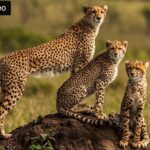 Beverly Joubert Instagram - #Repost from @natgeo Photo by @beverlyjoubert | For a cheetah mother, rearing young is a feat of patience, resilience … and preparedness. Staying watchful and alert is how meals are found and threats from larger predators averted. Luckily, in the sprawling flatness of Kenya’s Mara ecosystem, scanning the horizon for both takes just a little elevation. The ubiquitous termite mound offers the perfect perch when vigilance is required. Before very long, these two youngsters will grow to appreciate the usefulness of a lookout spot, too.