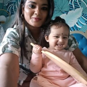Bharatha Naidu Instagram - My priceless smile. Always God blessing for her and now ayyappan arul kitti.🙏🙏🙏🔥....