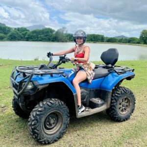 Bhavna Limbachia Instagram - Casela Nature Park | Safari Quad Biking | 16/02/24 
A very rocky but scenic route. Nature at it’s best 🌿 
(Got a bit cocky in the last vid and nearly fell off 🫠) 
♥️🙏🏽🧿

#mauritius #caselanaturepark #safari #safariquadbiking #mauritius🇲🇺
